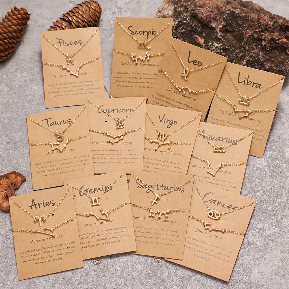 Hypoallergenic Constellation Zodiac Necklace