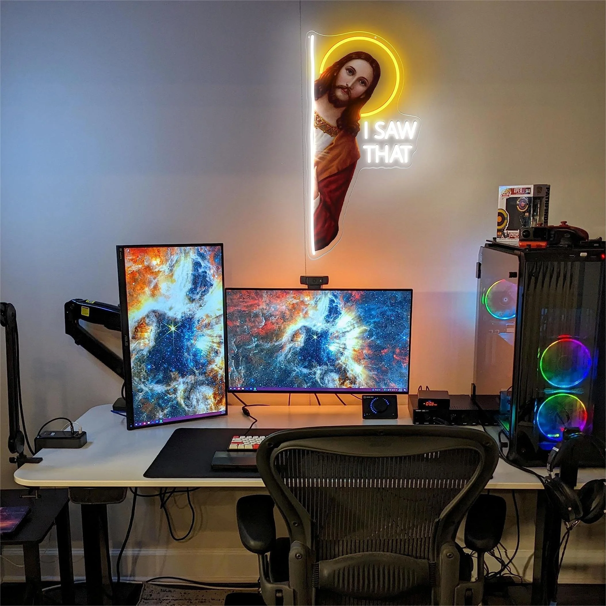 I Saw That Neon Sign God Neon Wall Decoration with Adjustable Brightness LED Light Room Living Room Decor Fun Gift for I Saw That Neon Sign God Neon Wall Decoration with Adjustable Brightness LED Light Room Living Room Decor Fun Gift for