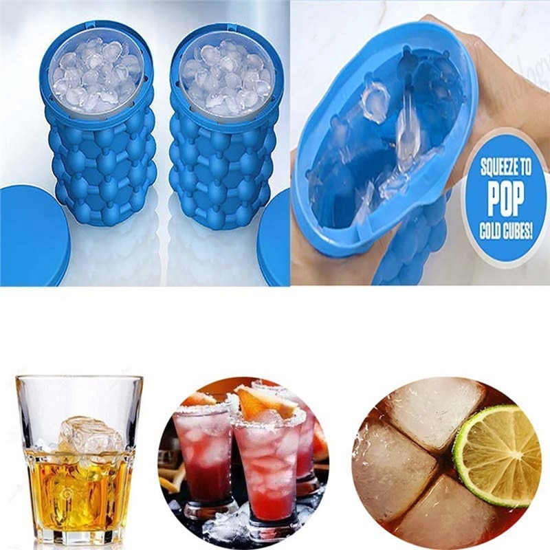 Ice Bucket Portable Ice Cube Container Ice Bucket Portable Ice Cube Container