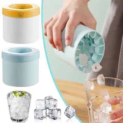 Ice Bucket Silicone Ice Cube Mold Round Ice Bucket Summer Homemade DIY Refrigerator Freeze Ice Maker Creative Ice Cube