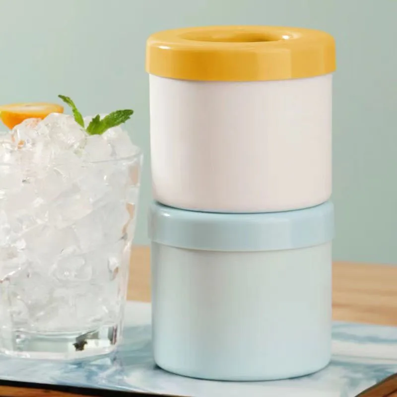 Ice Bucket Silicone Ice Cube Mold Round Ice Bucket Summer Homemade DIY Refrigerator Freeze Ice Maker Creative Ice Cube