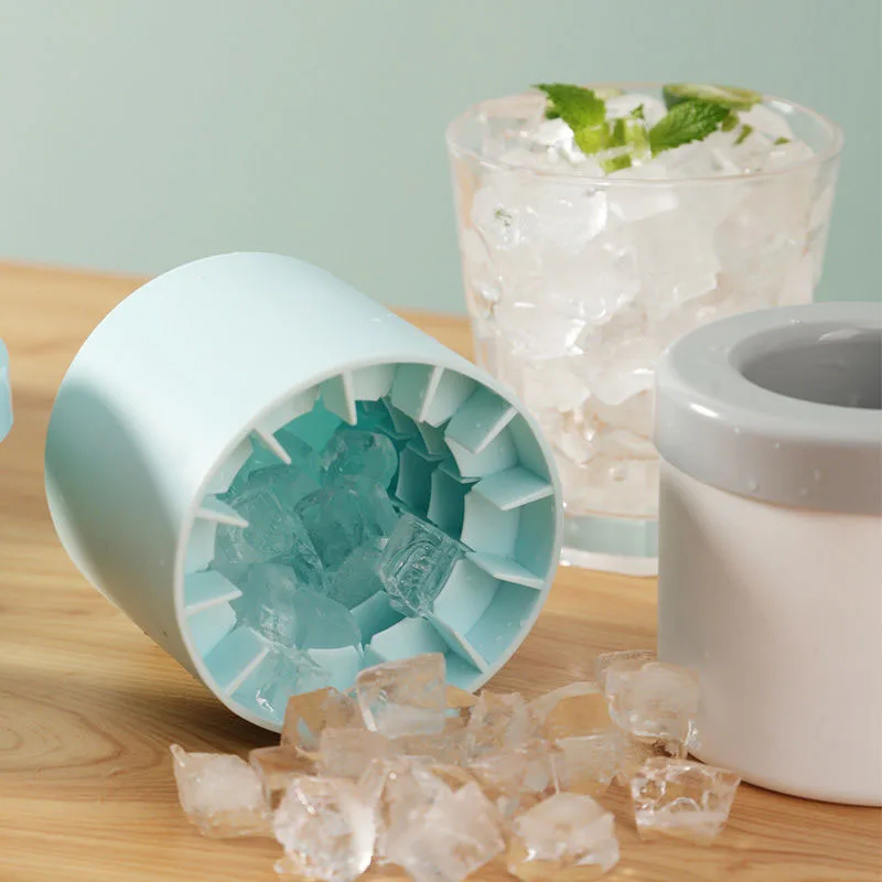 Ice Bucket Silicone Ice Cube Mold Round Ice Bucket Summer Homemade DIY Refrigerator Freeze Ice Maker Creative Ice Cube