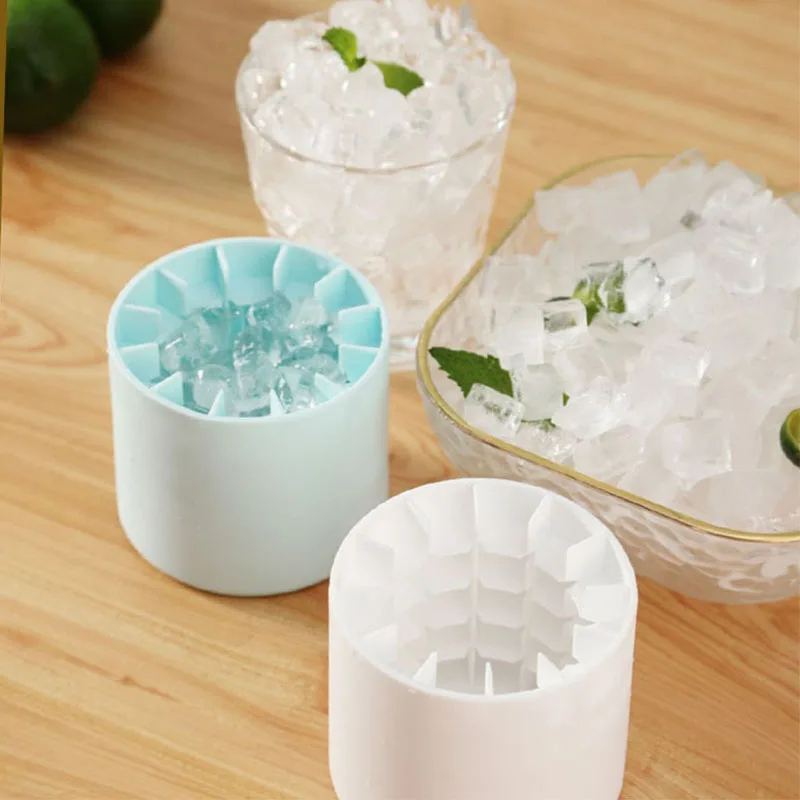 Ice Bucket Silicone Ice Cube Mold Round Ice Bucket Summer Homemade DIY Refrigerator Freeze Ice Maker Creative Ice Cube