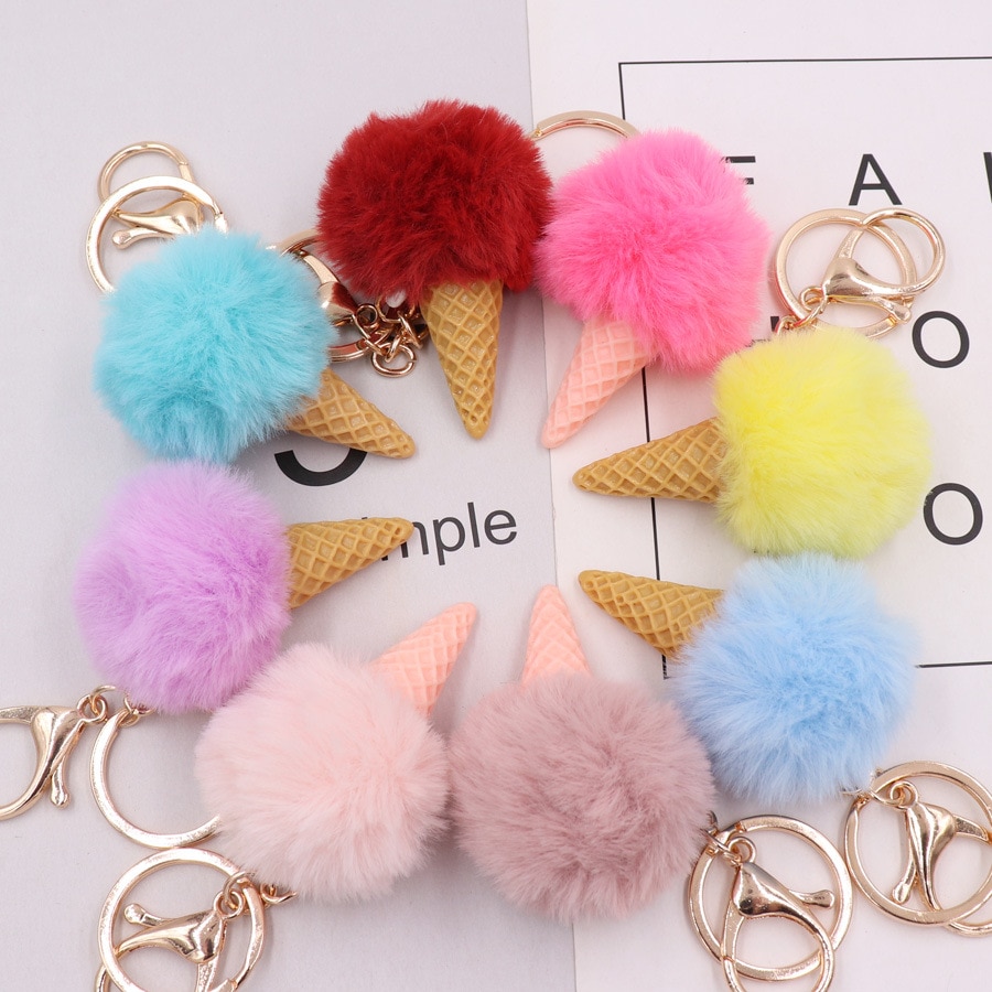Ice Cream Keychain Cute Bag Accessory