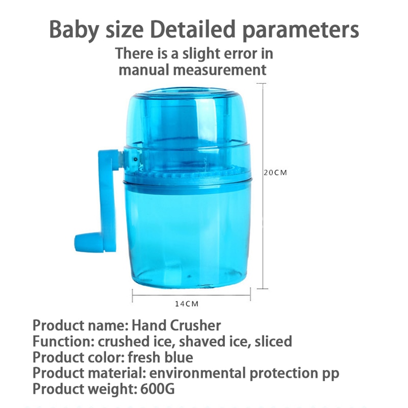 Ice Crusher Hand Crank Ice Shaver