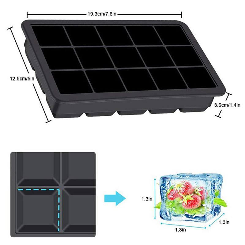 Ice Cube Tray with Lid 15 Holes Ice Tray Ice Cube Tray with Lid 15 Holes Ice Tray