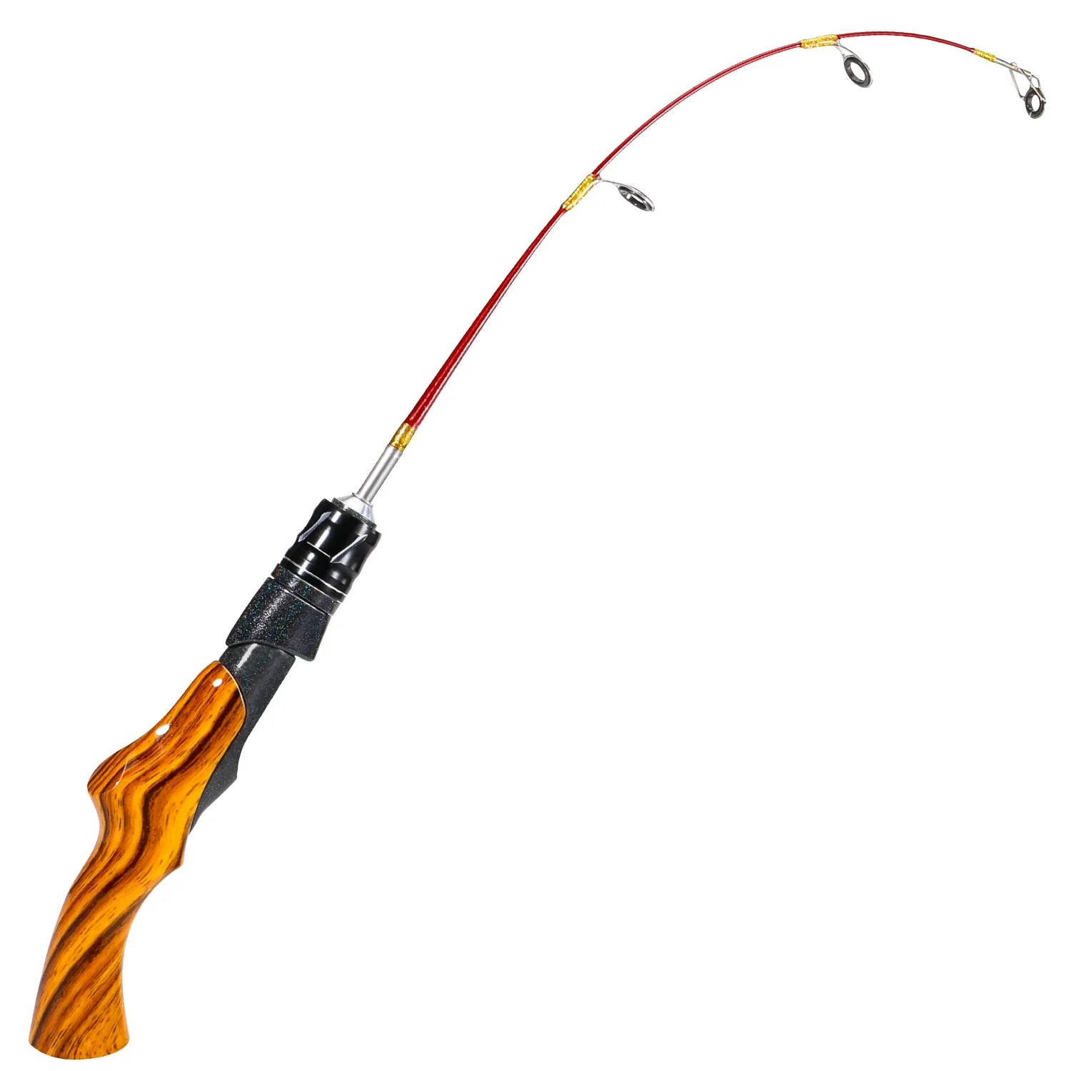 Ice Fishing Rod Portable Carbon Fiber River Shrimp Carp Fishing Pole 50CM Mini 2 Sections Winter Fishing Rod Pesca