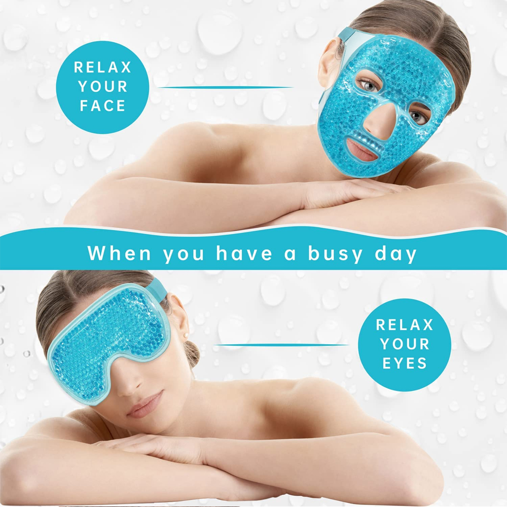 Ice Gel Face Mask Anti Wrinkle Relieve Fatigue Skin Firming Spa Hot Cold Therapy Ice Pack Cooling Massage Beauty Skin