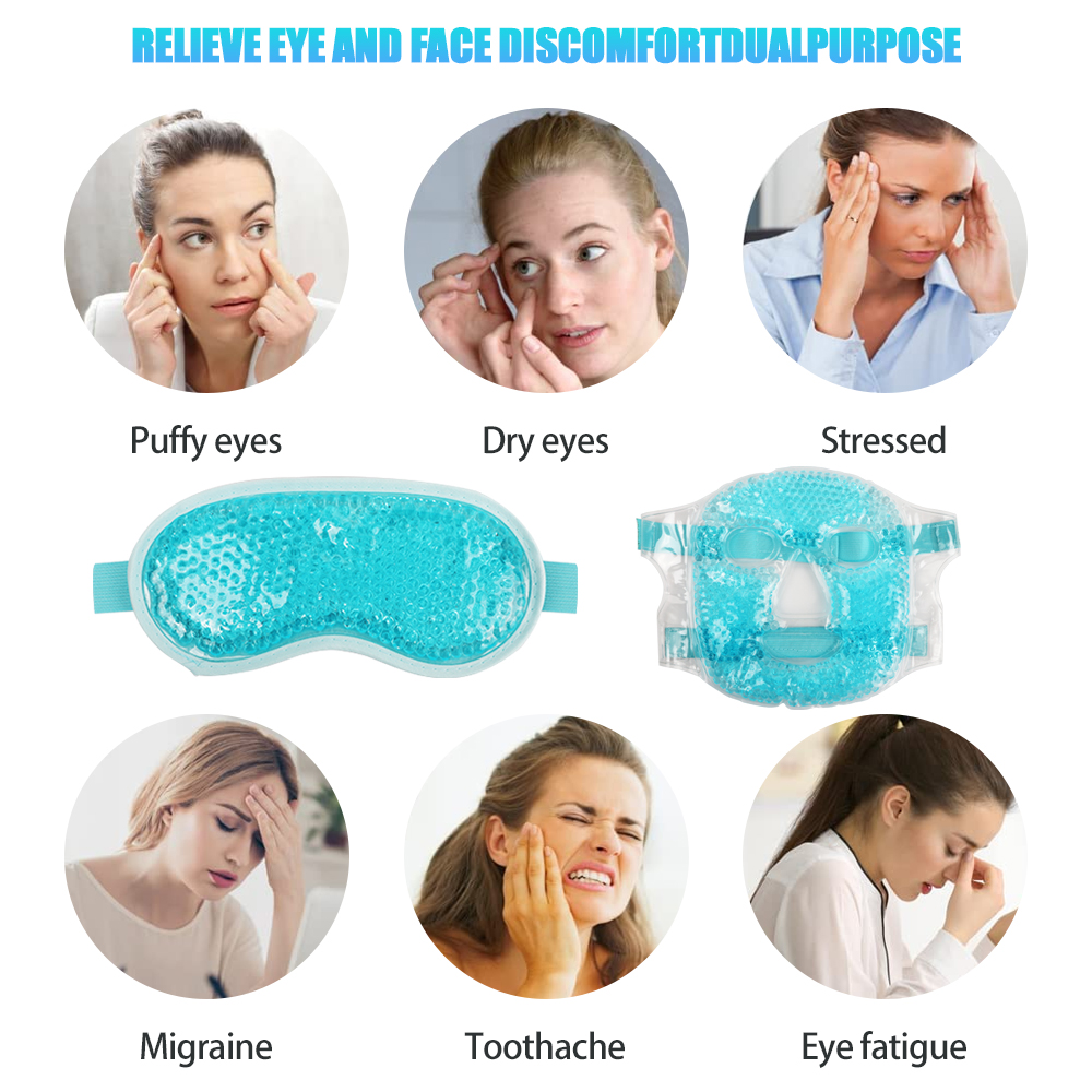 Ice Gel Face Mask Anti Wrinkle Relieve Fatigue Skin Firming Spa Hot Cold Therapy Ice Pack Cooling Massage Beauty Skin