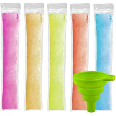 Ice Popsicle Bags with Funnel (100pcs) Ice Popsicle Bags with Funnel (100pcs)