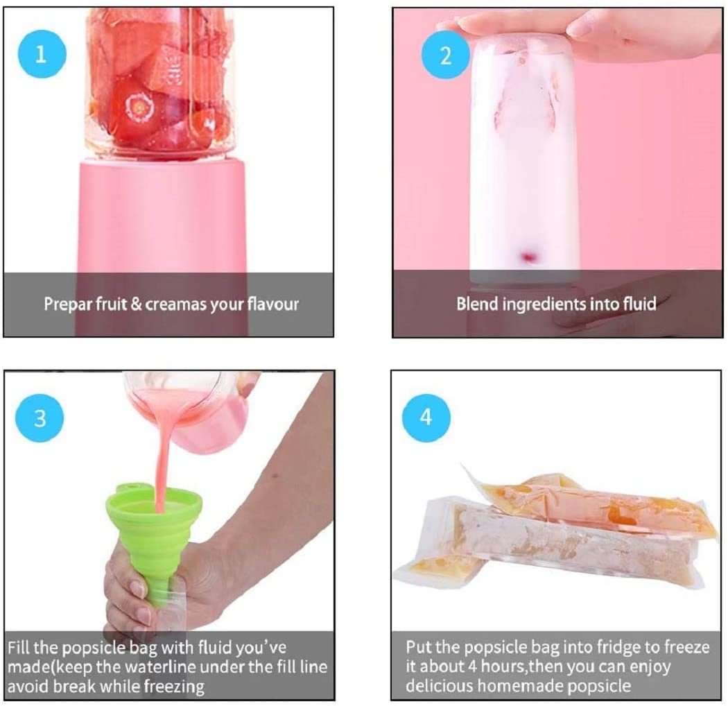 Ice Popsicle Bags with Funnel (100pcs) Ice Popsicle Bags with Funnel (100pcs)