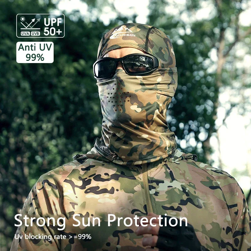 Ice Silk Head Cover Summer Men Anti UV Sunshade Multicolor Mask Fishing Hiking Camping Cycling Full Face Training