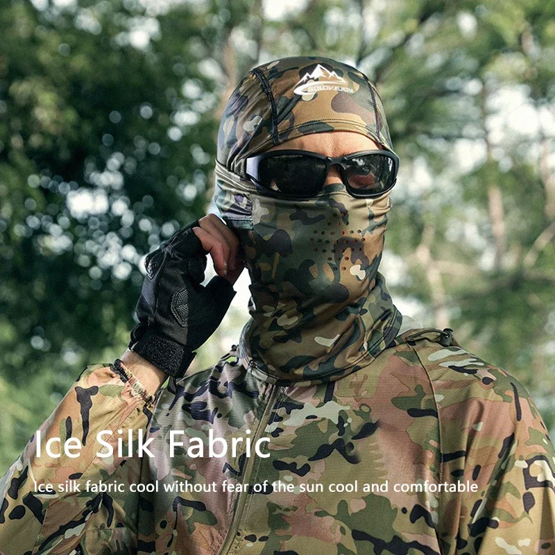 Ice Silk Head Cover Summer Men Anti UV Sunshade Multicolor Mask Fishing Hiking Camping Cycling Full Face Training