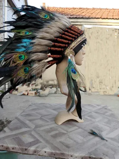 Indian Feather Headdress Costume Indian Feather Headdress Costume