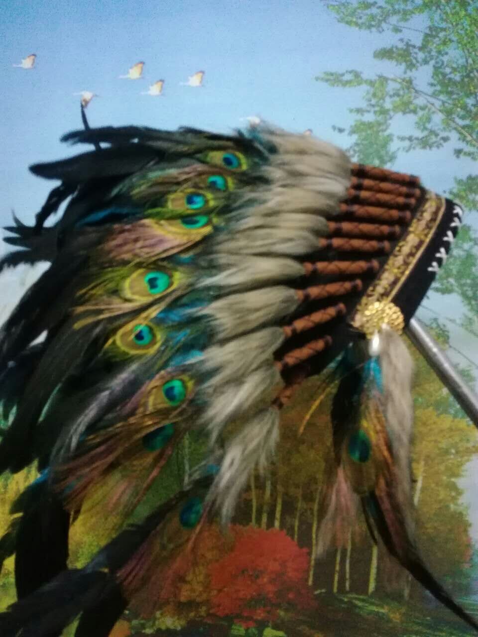 Indian Feather Headdress Costume Indian Feather Headdress Costume