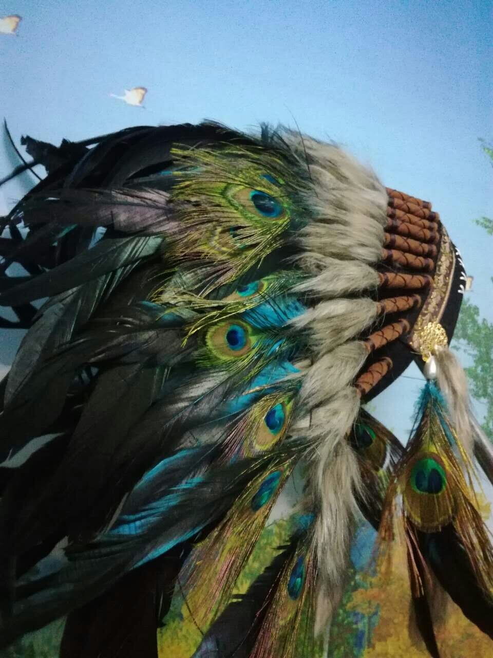 Indian Feather Headdress Costume Indian Feather Headdress Costume
