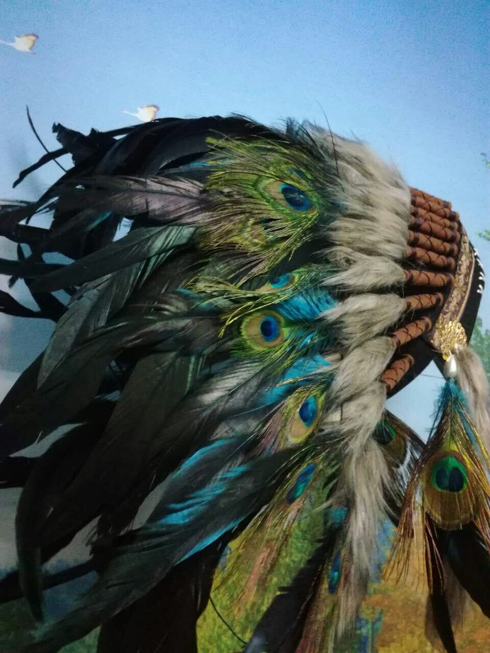 Indian Feather Headdress Costume Indian Feather Headdress Costume