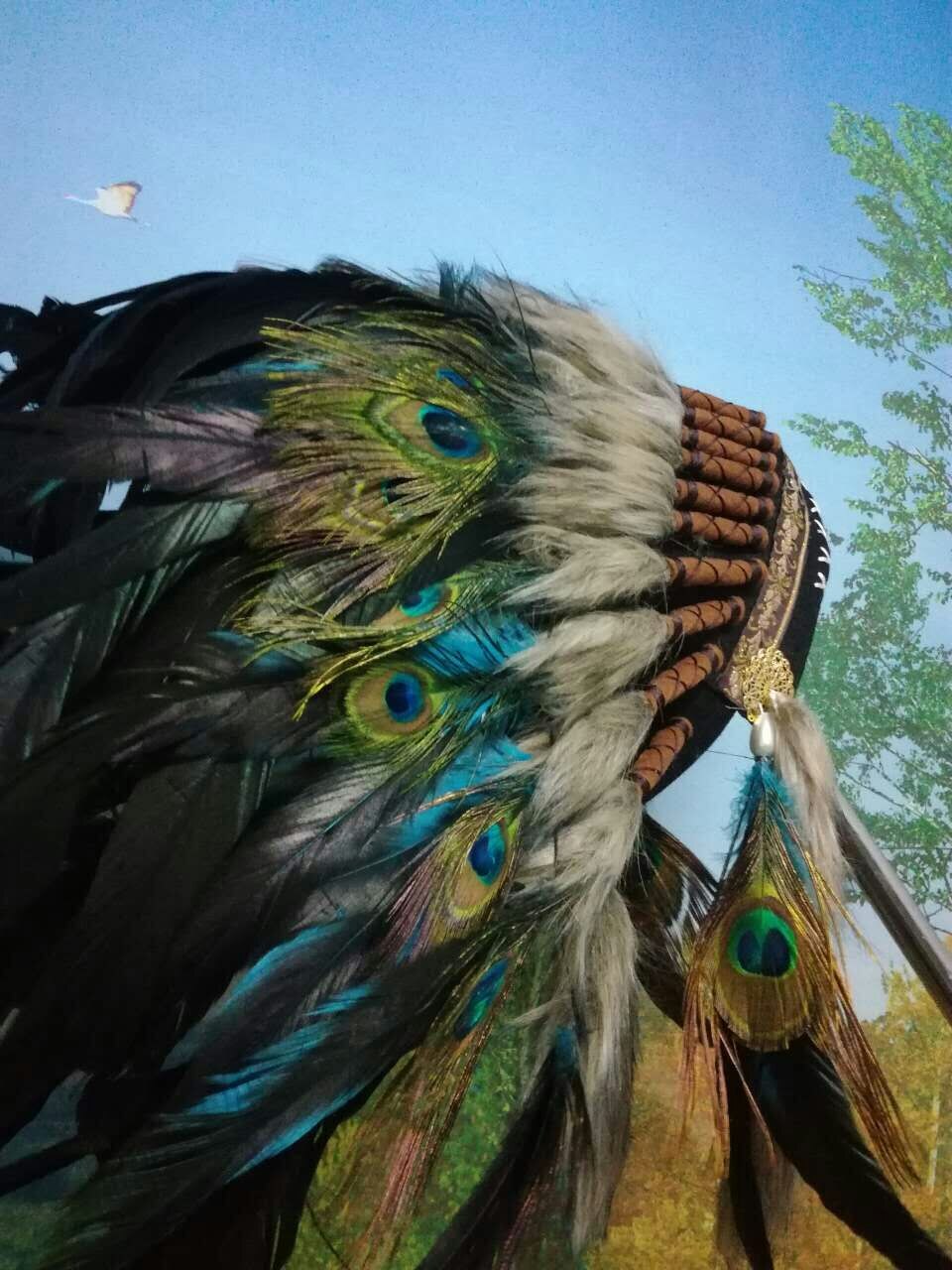 Indian Feather Headdress Costume Indian Feather Headdress Costume
