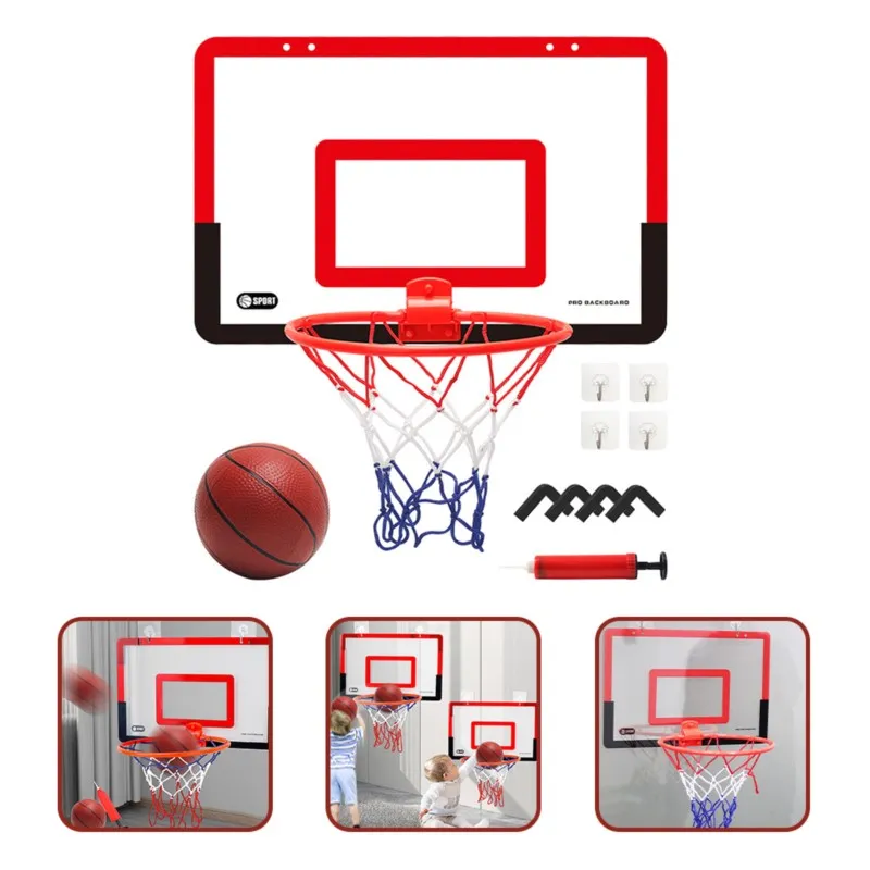 Indoor Basketball Set Children Safety Funny Game Kids Mini Home Exercise Basketball Hoop Set Wall Frame Stand Lifting Indoor Basketball Set Children Safety Funny Game Kids Mini Home Exercise Basketball Hoop Set Wall Frame Stand Lifting