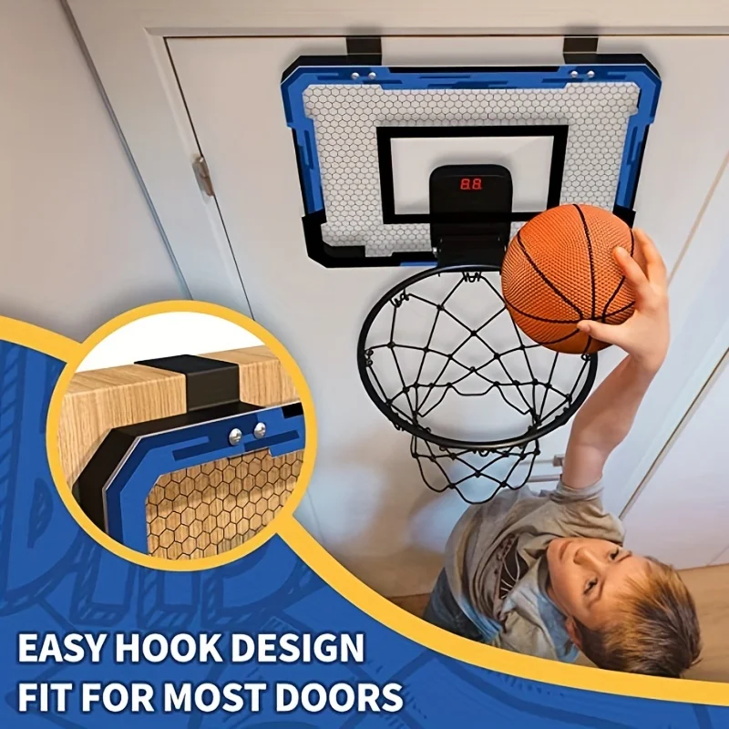 Indoor Mini Basketball Hoop – Over Door with Balls,for Kids and Adults,Office, Bedroom,Gifts for Boys