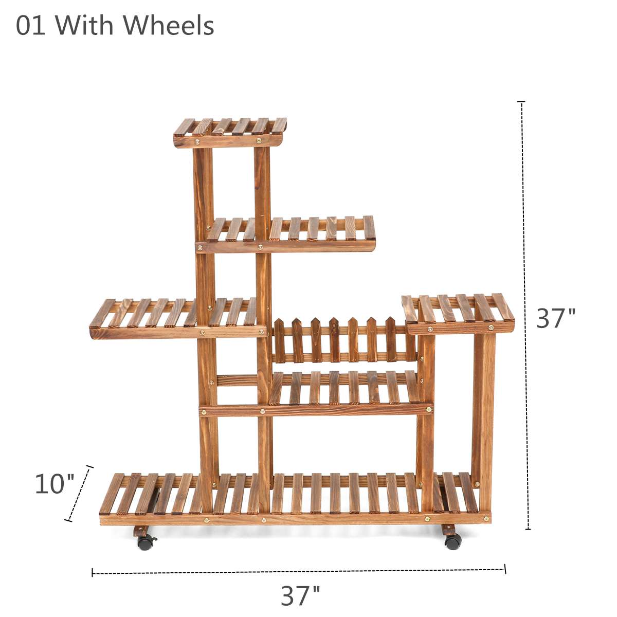 Indoor Plant Rack 5-Tier Wooden Stand Indoor Plant Rack 5-Tier Wooden Stand