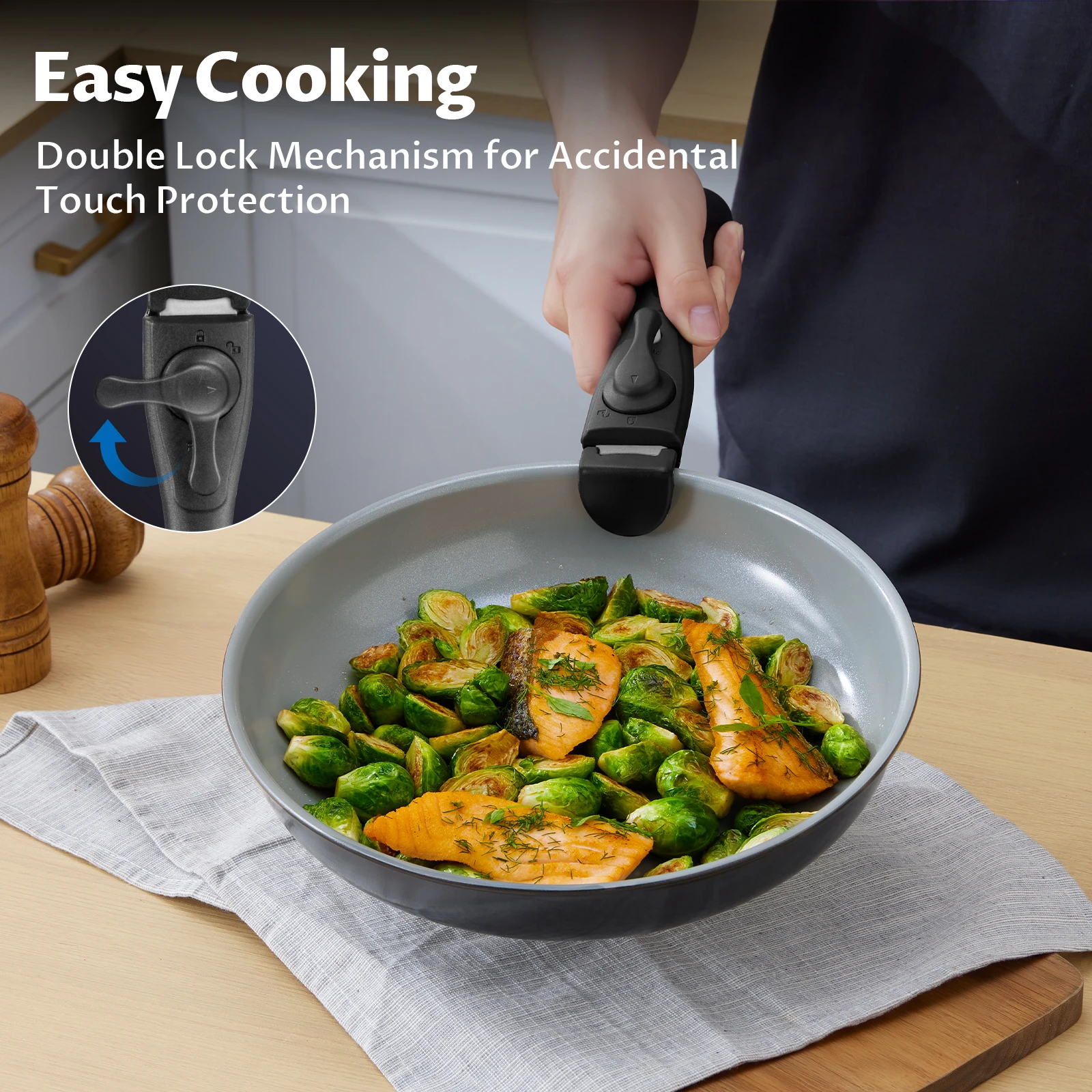 Induction Cookware with Healthy Ceramic Coating, Nonstick Pots and Pans Set 13pcs with Detachable Handles Induction Cookware with Healthy Ceramic Coating, Nonstick Pots and Pans Set 13pcs with Detachable Handles