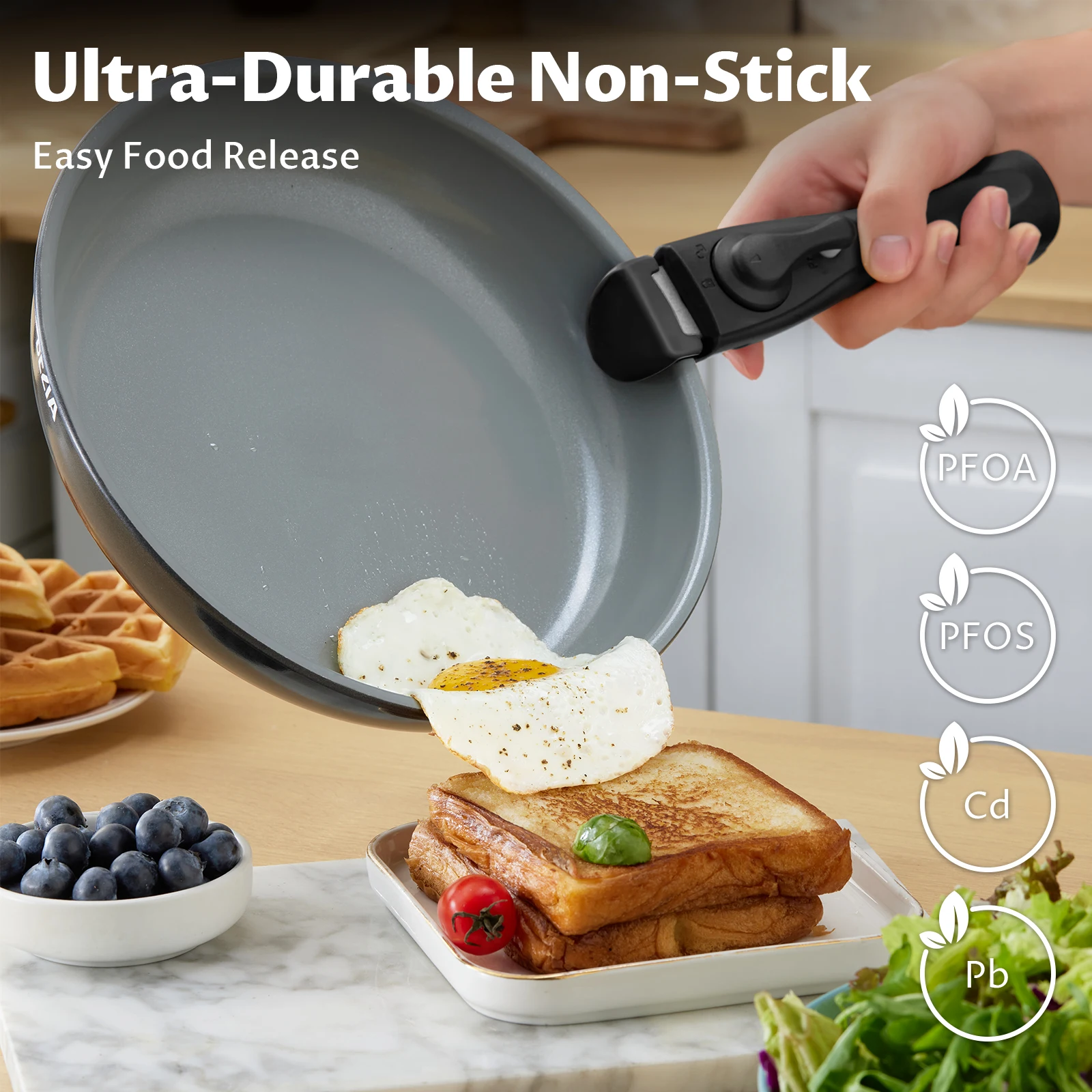 Induction Cookware with Healthy Ceramic Coating, Nonstick Pots and Pans Set 13pcs with Detachable Handles Induction Cookware with Healthy Ceramic Coating, Nonstick Pots and Pans Set 13pcs with Detachable Handles