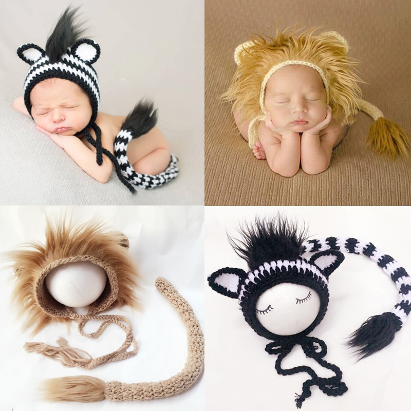 Infant Lion Costume Knitted Material with Fur Infant Lion Costume Knitted Material with Fur