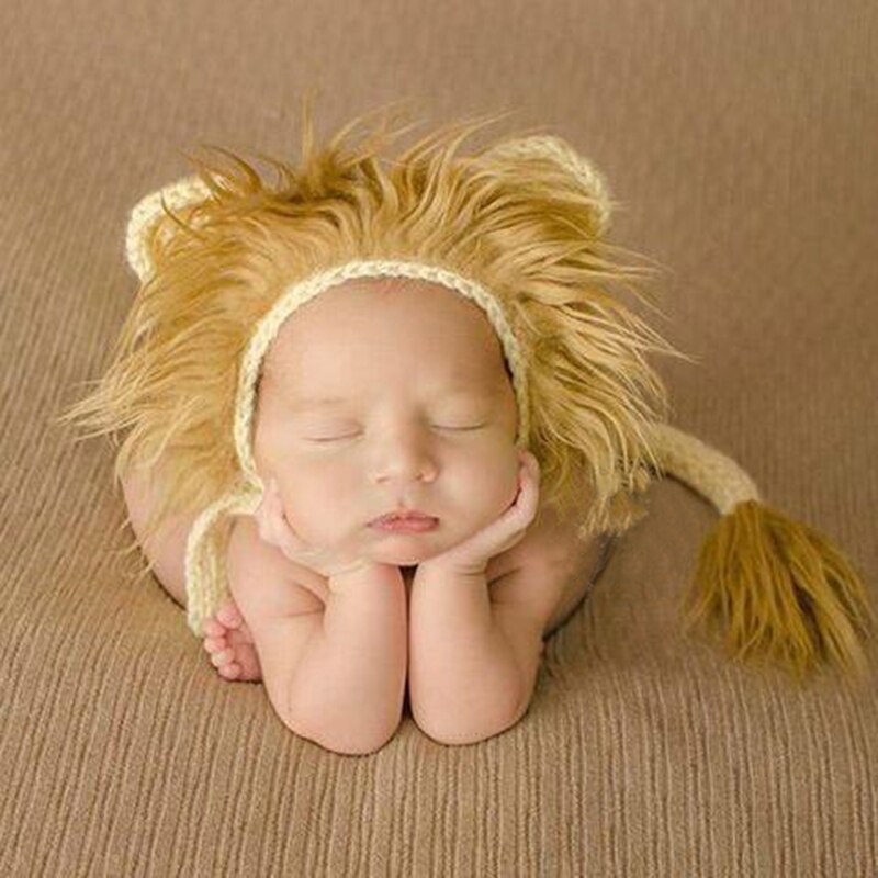 Infant Lion Costume Knitted Material with Fur Infant Lion Costume Knitted Material with Fur