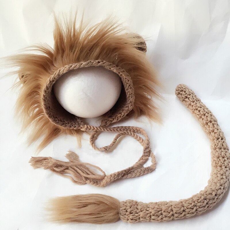 Infant Lion Costume Knitted Material with Fur Infant Lion Costume Knitted Material with Fur