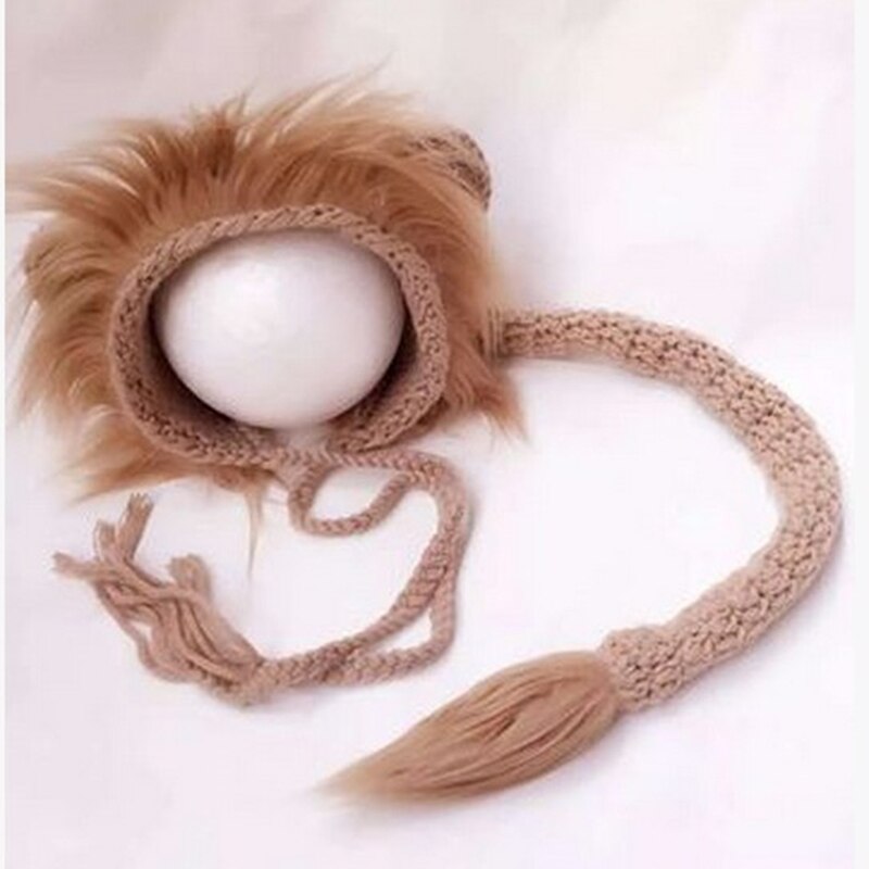 Infant Lion Costume Knitted Material with Fur Infant Lion Costume Knitted Material with Fur