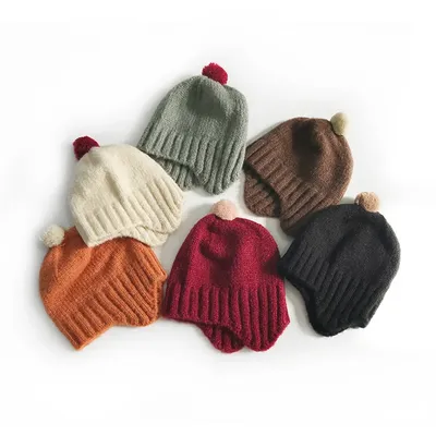 Infant Pom Hat with Ear Flaps
