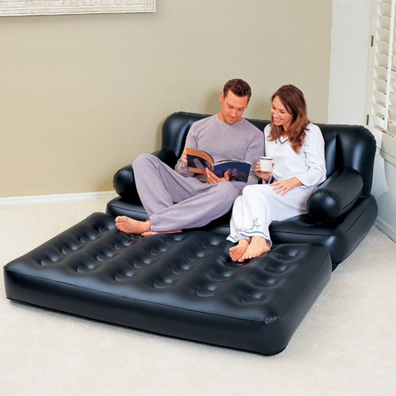Inflatable Air Bed Mattress Couch Lounger & Inflator Pump Inflatable Air Bed Mattress Couch Lounger & Inflator Pump