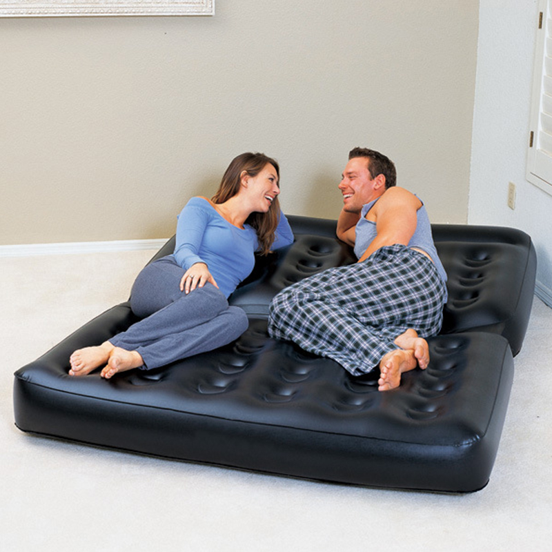 Inflatable Air Bed Mattress Couch Lounger & Inflator Pump Inflatable Air Bed Mattress Couch Lounger & Inflator Pump