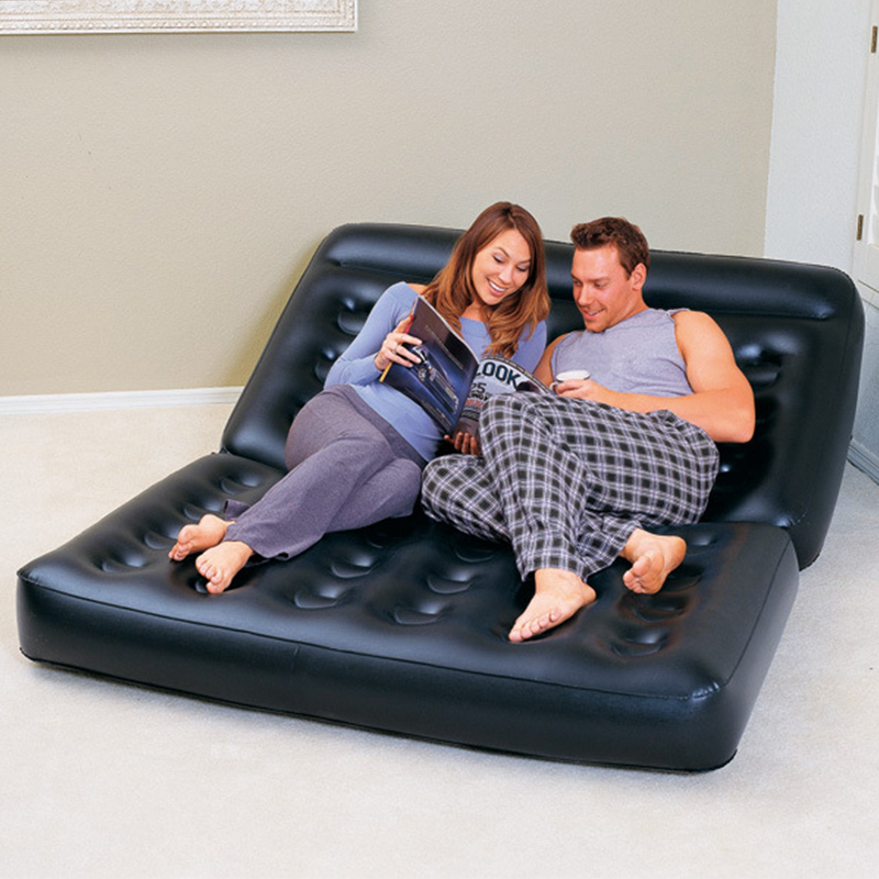 Inflatable Air Bed Mattress Couch Lounger & Inflator Pump Inflatable Air Bed Mattress Couch Lounger & Inflator Pump