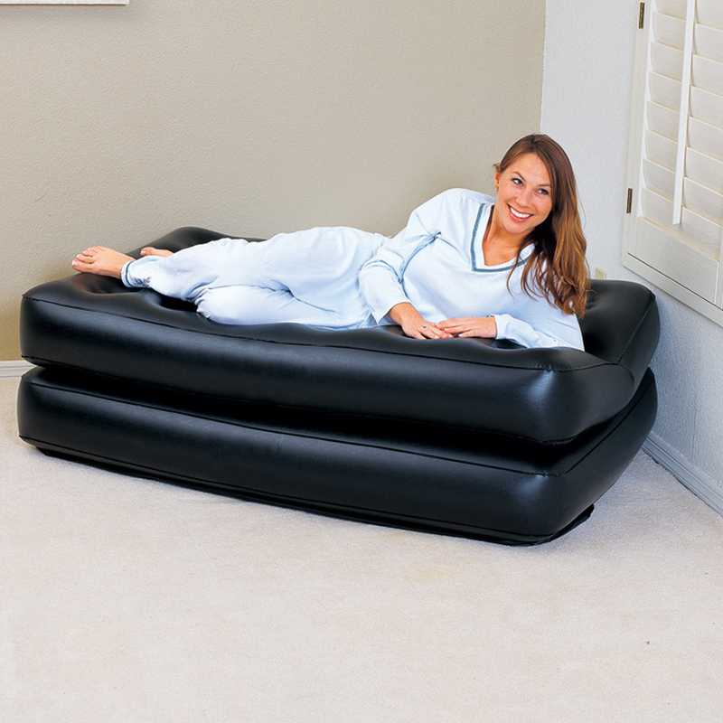 Inflatable Air Bed Mattress Couch Lounger & Inflator Pump Inflatable Air Bed Mattress Couch Lounger & Inflator Pump