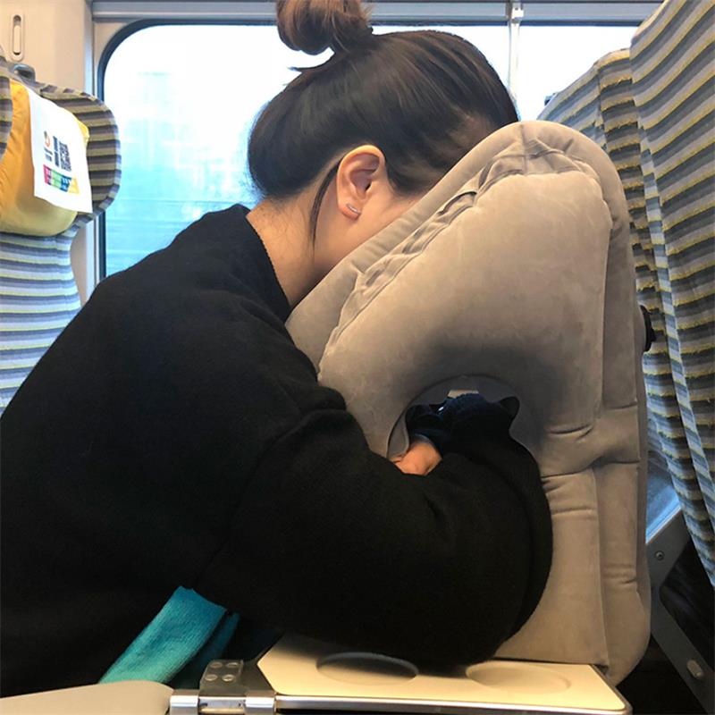 Inflatable Air Cushion Travel Pillow Headrest Chin Support Cushions for Airplane Plane Office Rest Neck Nap Pillows Inflatable Air Cushion Travel Pillow Headrest Chin Support Cushions for Airplane Plane Office Rest Neck Nap Pillows