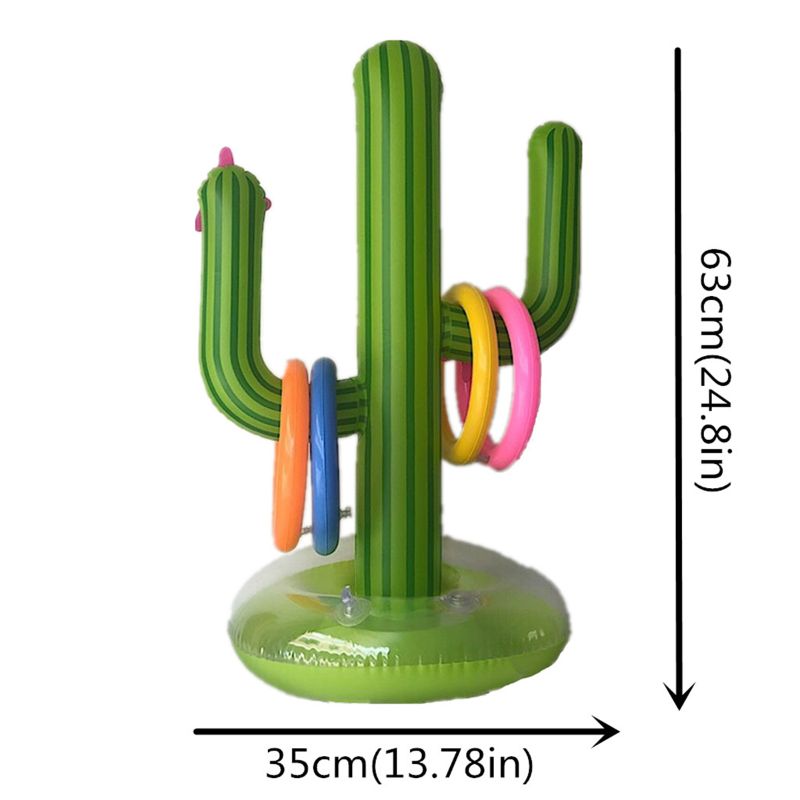 Inflatable Cactus Ring Toss with 4 Rings