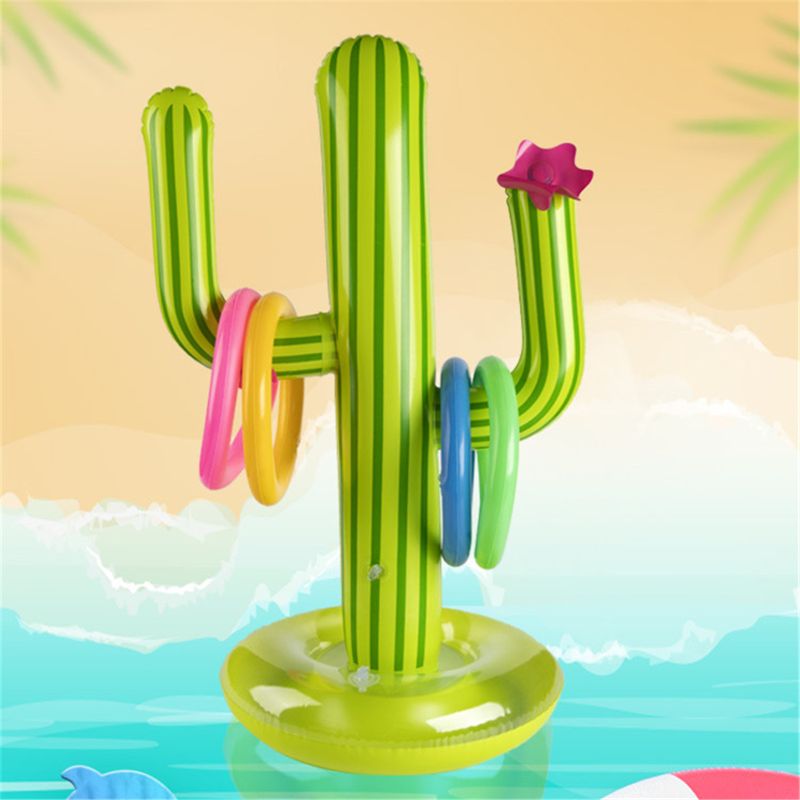 Inflatable Cactus Ring Toss with 4 Rings
