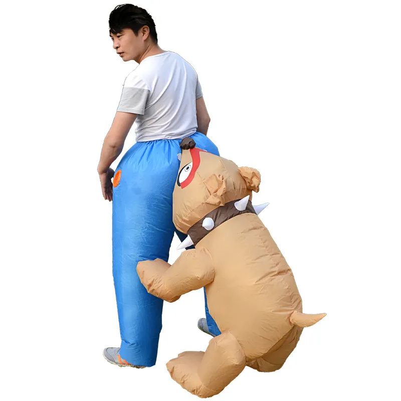 Inflatable Dog Bites the Buttock Costume Toy Funny Christmas and Halloween Are Conspicuous Outdoor Clothing For Adult