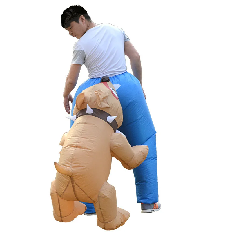 Inflatable Dog Bites the Buttock Costume Toy Funny Christmas and Halloween Are Conspicuous Outdoor Clothing For Adult