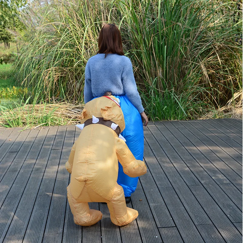 Inflatable Dog Bites the Buttock Costume Toy Funny Christmas and Halloween Are Conspicuous Outdoor Clothing For Adult