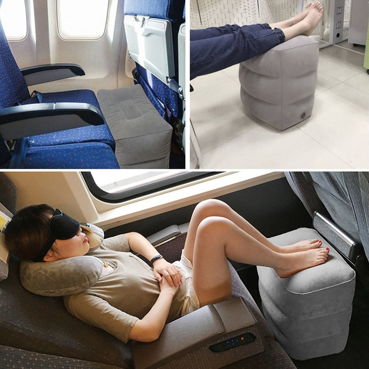 Inflatable Footrest Travel Cushion Inflatable Footrest Travel Cushion