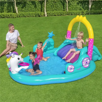 Inflatable Kids Mini Pool with Slide