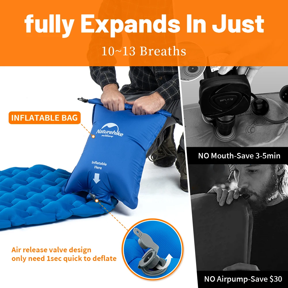 Inflatable Mattress Camping Mattress Air Mattress Ultralight Outdoor Sleeping Pad Folding Bed Hiking Sleeping Mat