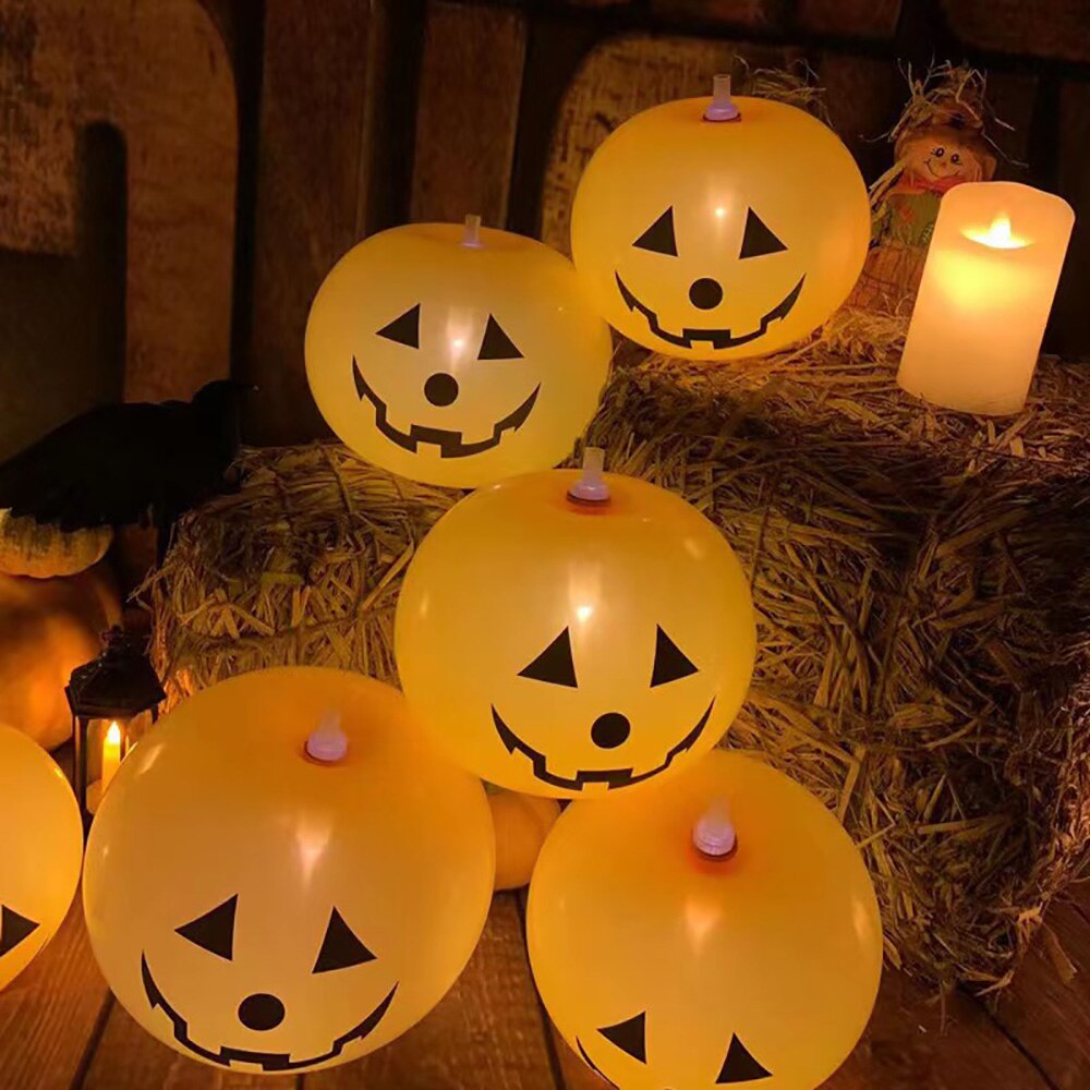Inflatable Pumpkin Balloon with Light (5 pcs)