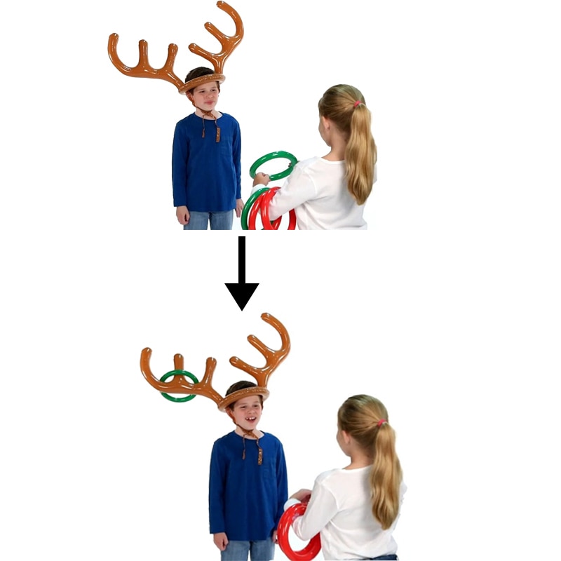 Inflatable Reindeer Antler Ring Toss Game