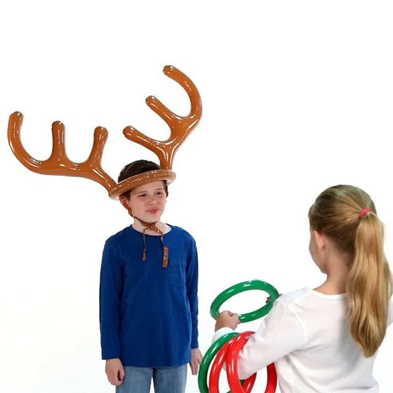Inflatable Reindeer Antler Ring Toss Game