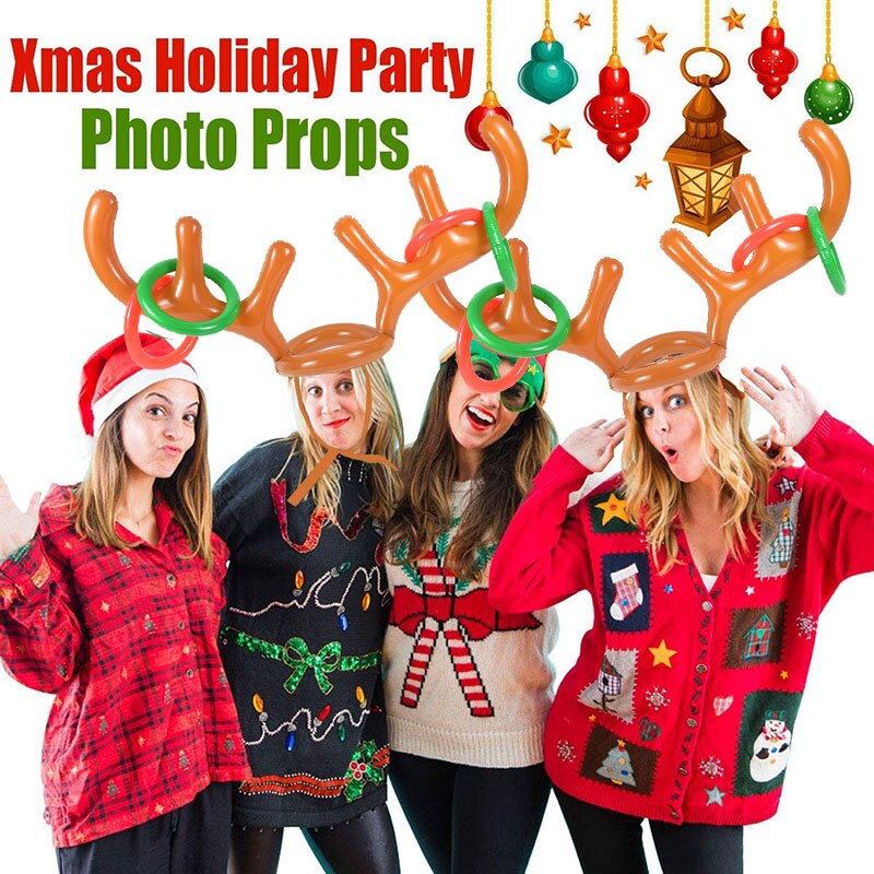 Inflatable Reindeer Ring Toss Game