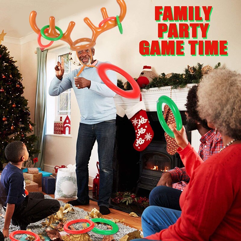 Inflatable Reindeer Ring Toss Game